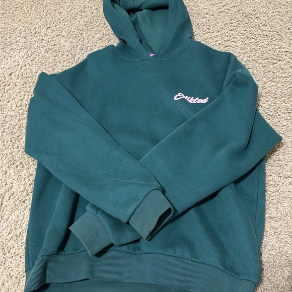 Edikted Tops - Edikted Teal Hooded Men's Sweater